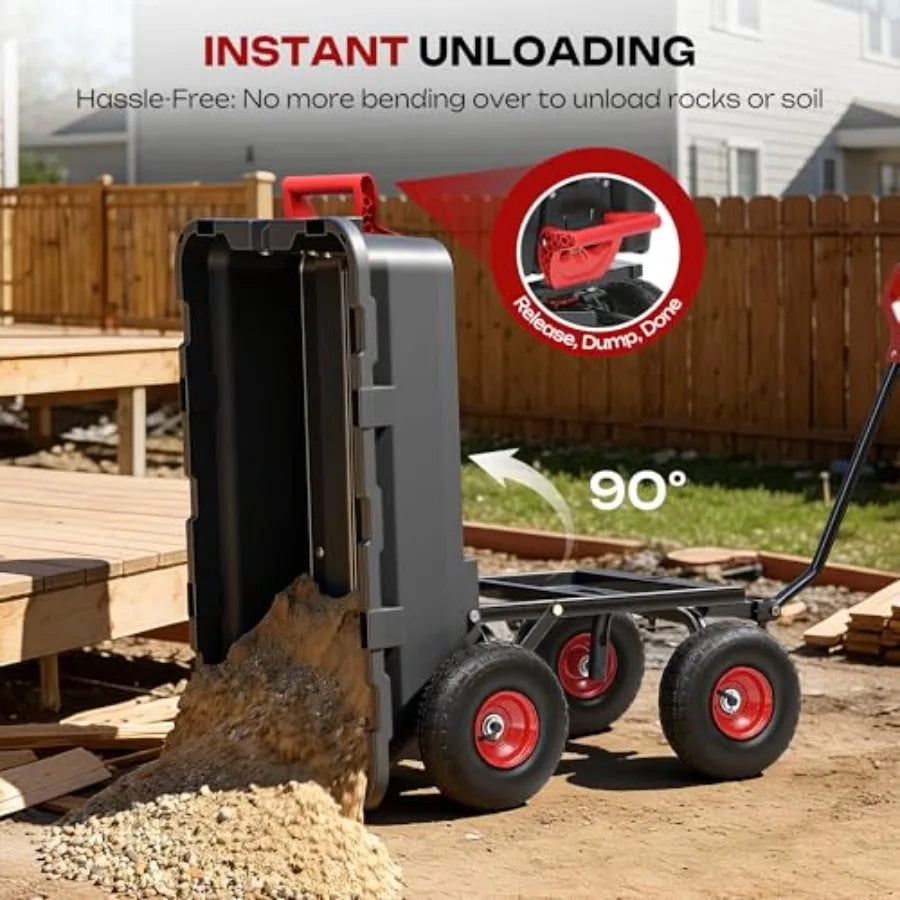 Dump Wagon Cart for Farm Use Steel Frame