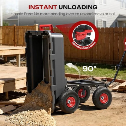 Dump Wagon Cart for Farm Use Steel Frame