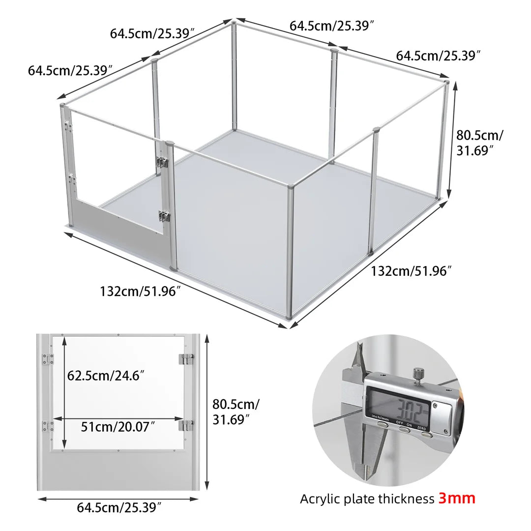 Pet Playpen Dog Whelping Pen Rabbit Guinea Pigs Hedgehogs Hamsters
