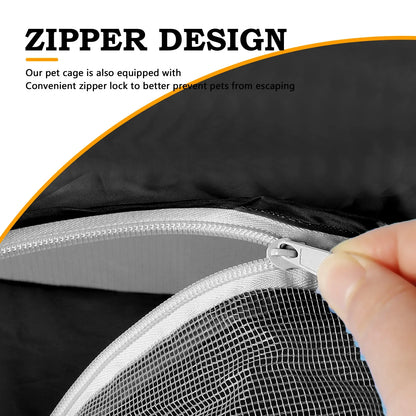 1pc Foldable Portable Pet Fence with Cover - Breathable Outdoor Playpen Suitable for Small Animals