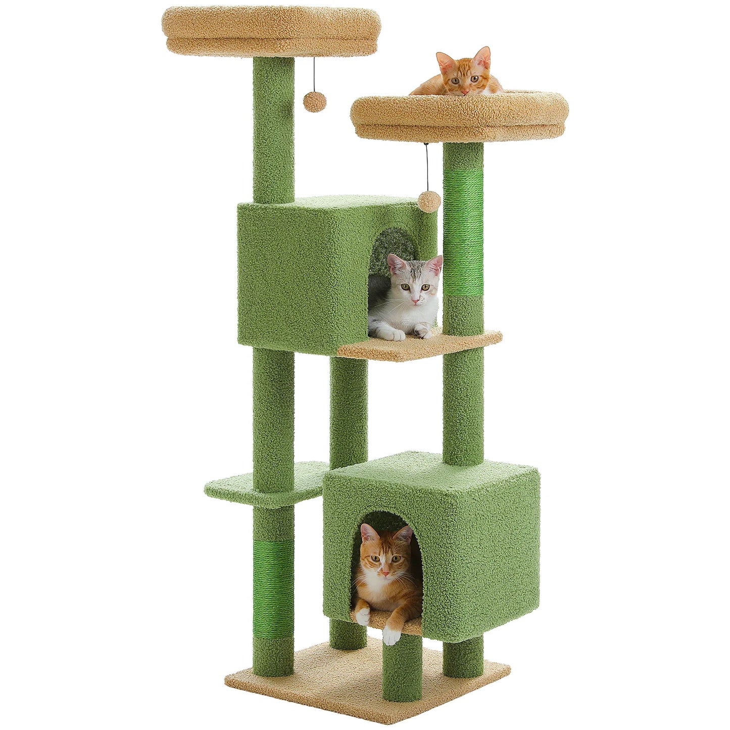 Cactus Cat Tree, 133cm Tower for Indoor