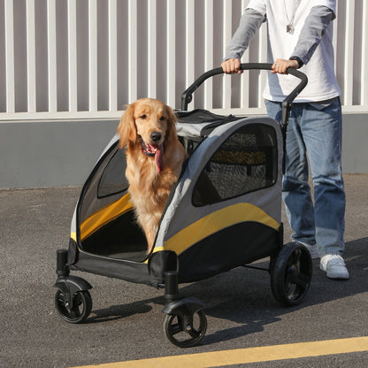Portable Large Dog Stroller 4 Wheels
