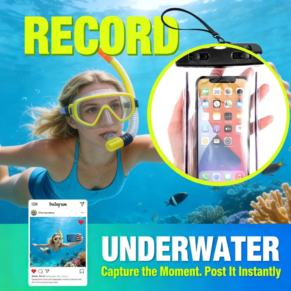 Waterproof Phone Pouch, IPX8 Waterproof Phone Case