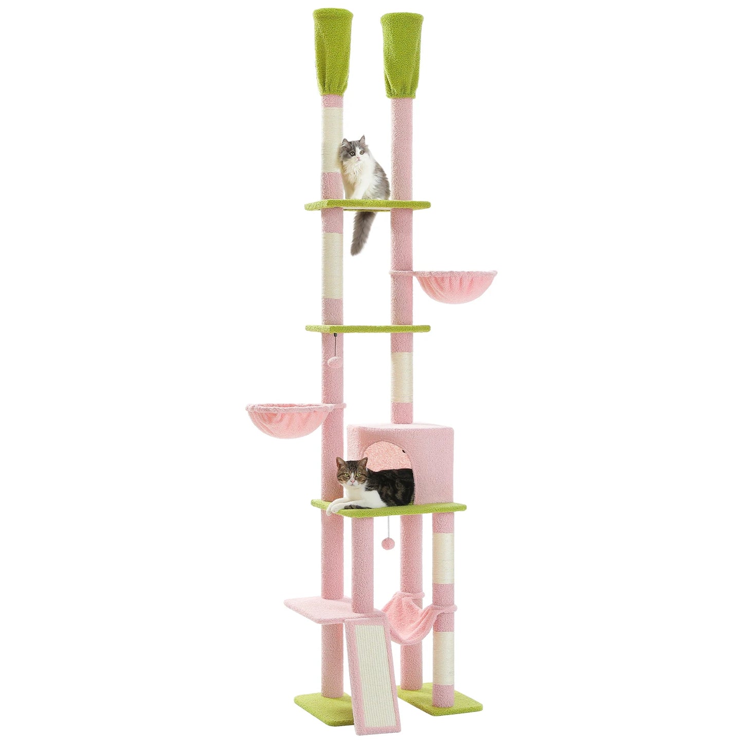 Cactus Cat Tree Floor to Ceiling Tower 7 Tiers