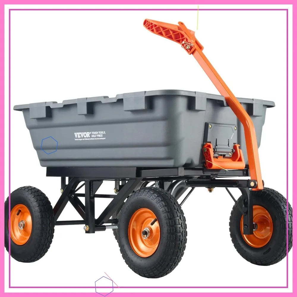 1500lbs Heavy Duty Garden Dump Cart