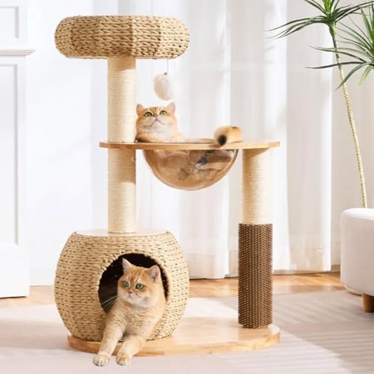 Cat Tree for Large Indoor Cats 38in H