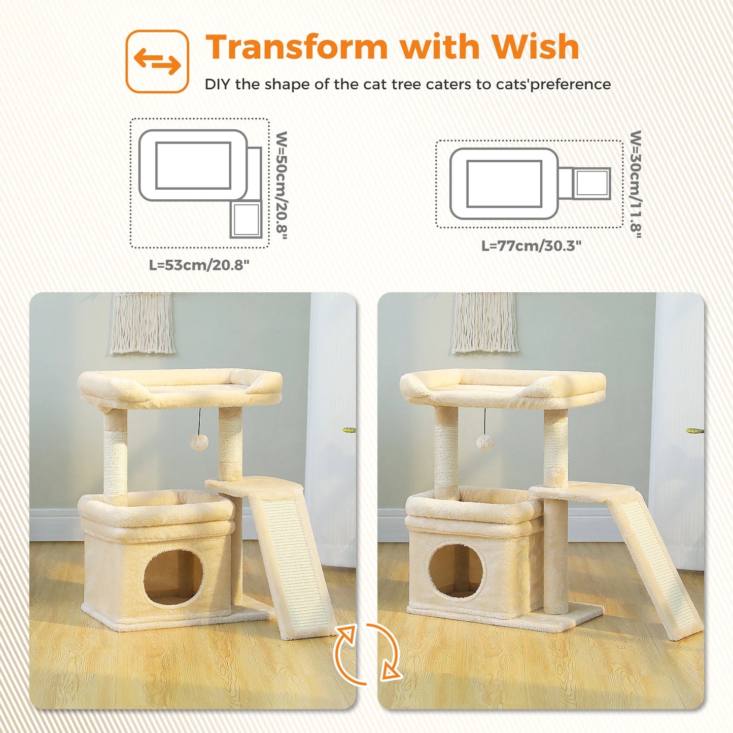 Small Cat Tree for Indoor Cat Tower