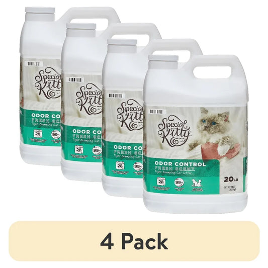 4-Pack 20LB EA Kitty Clumping Clay Cat Litter