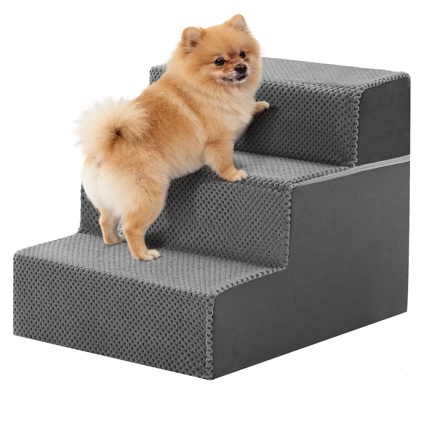 3-5 Step Right Angled Foam Dog Stairs Washable