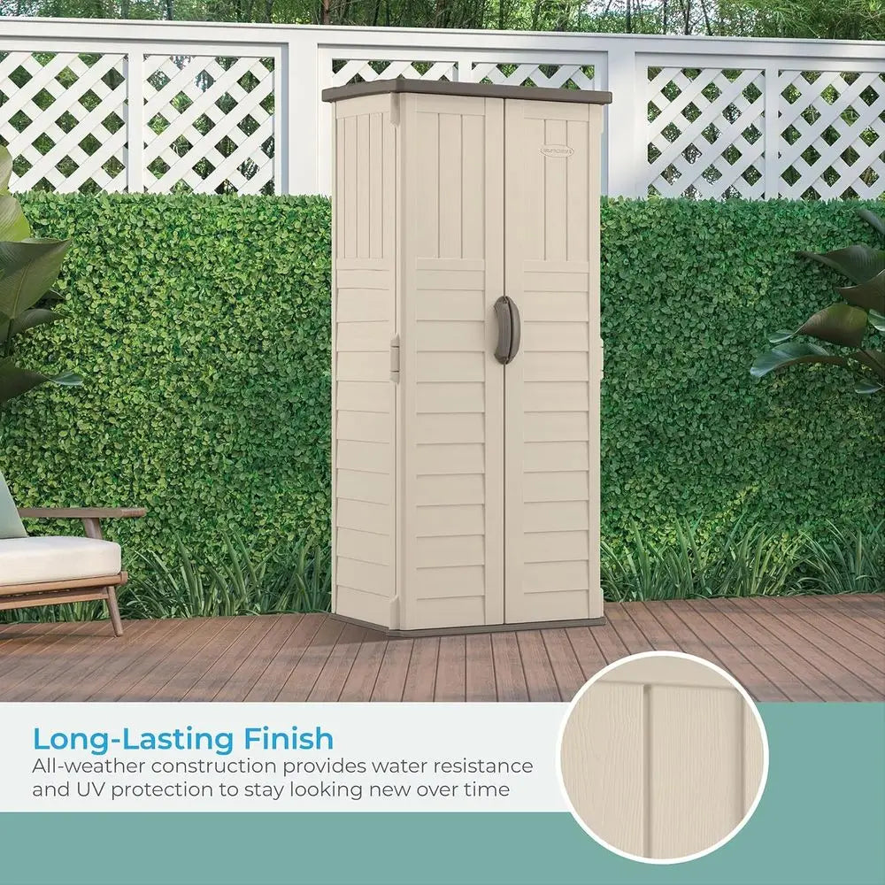 All-Weather Outdoor Storage Shed - Vanilla
