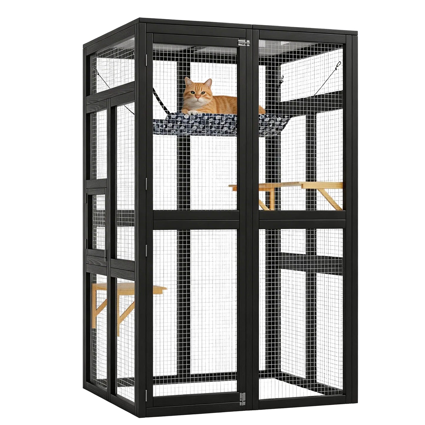 Large Wooden Catio Outdoor Cat Enclosure