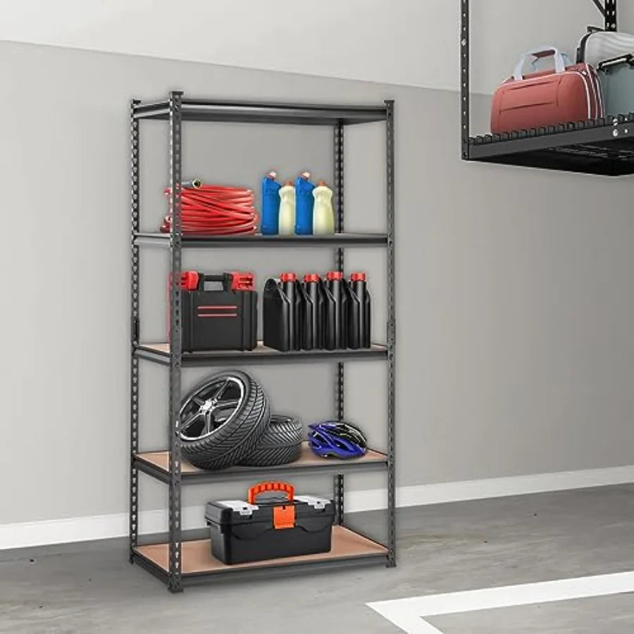 Storage Shelving Unit, 5-Tier Adjustable, 2000 lbs Capacity