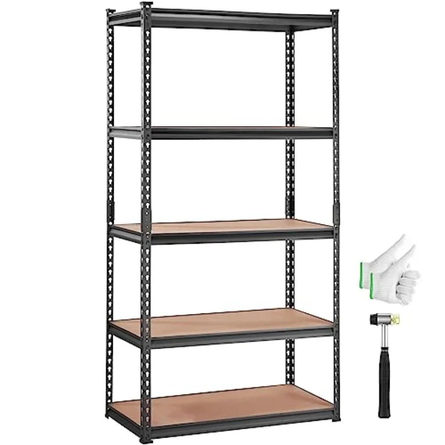Storage Shelving Unit, 5-Tier Adjustable, 2000 lbs Capacity