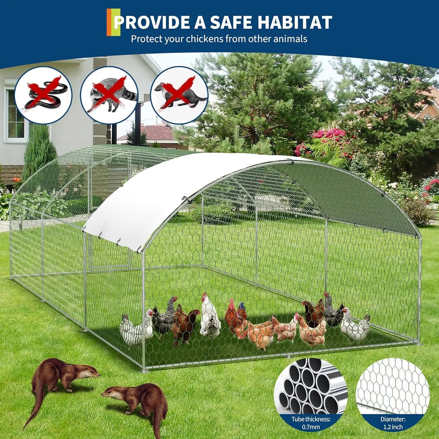 Large Metal Chicken Coop