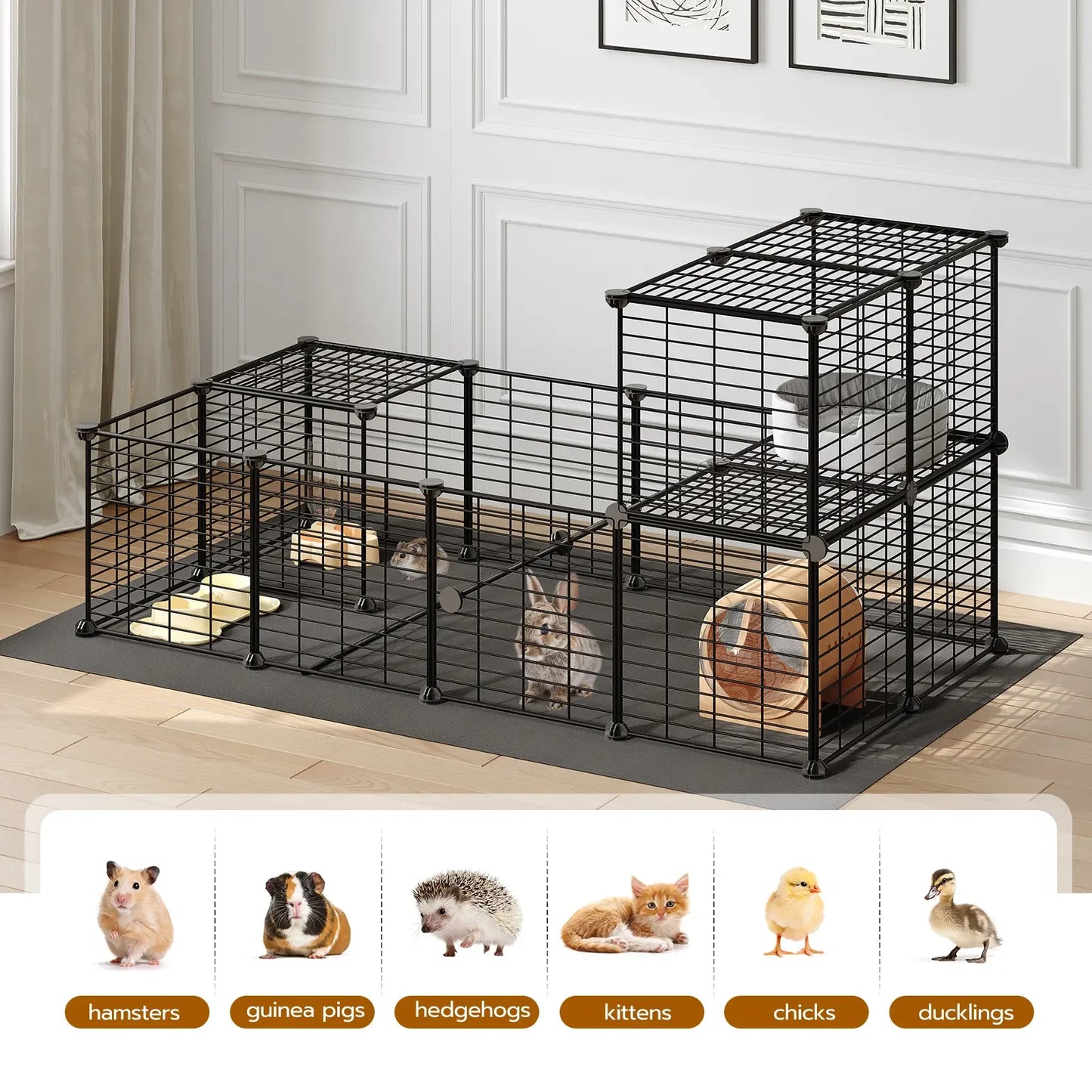 Guinea Pig Cage with Waterproof Mat
