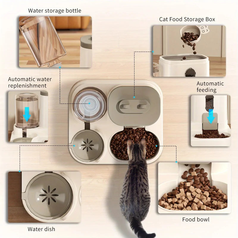 Cat /Dog Bowl Automatic Feeder/Water Dispenser