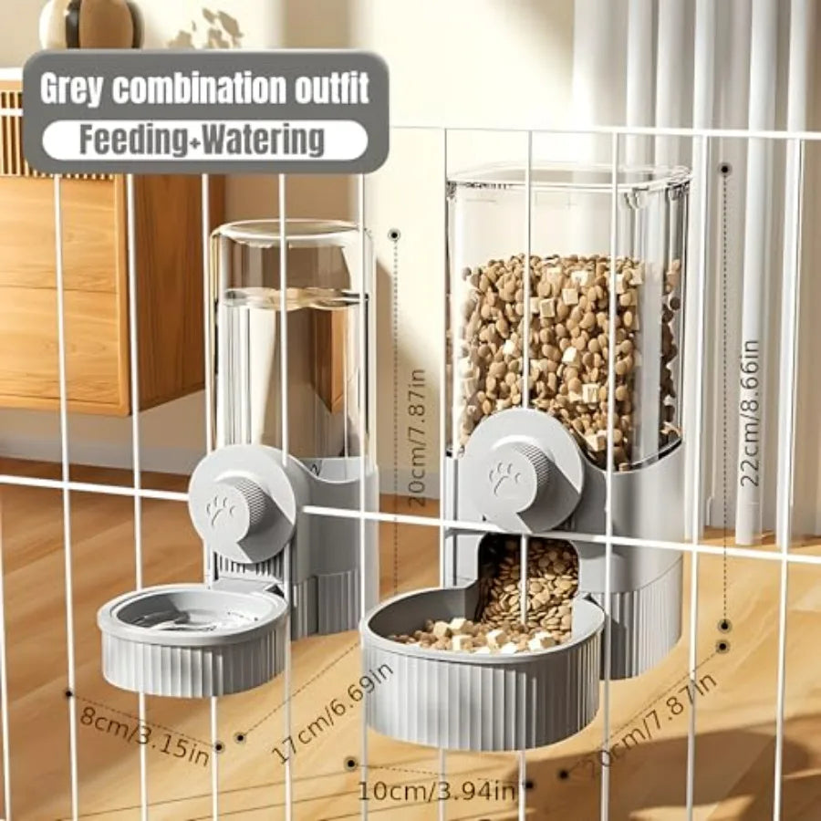 Automatic Hanging Gravity Pet Feeder and Water Dispenser