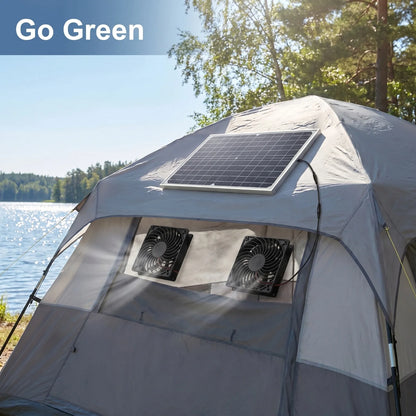 Solar Powered Exhaust Fan Kit Dual Fans