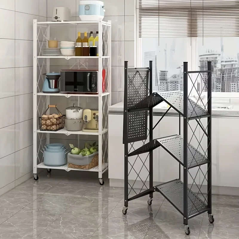 4/5 Layer Folding Storage Rack, with Wheels