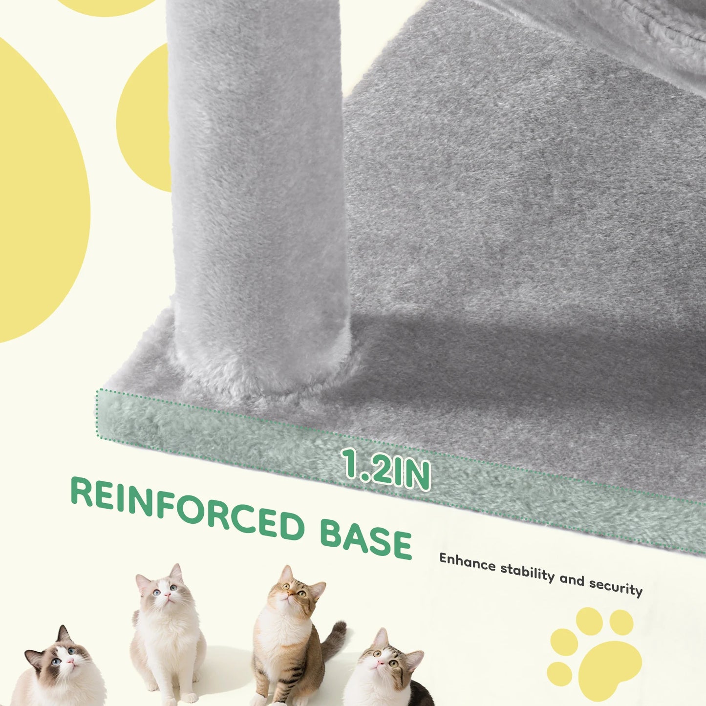 44In Cat Tree Climbing Tower, Scratching Posts, Condo, Perch