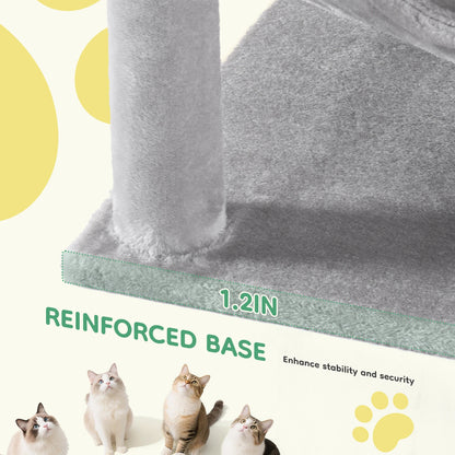 44In Cat Tree Climbing Tower, Scratching Posts, Condo, Perch