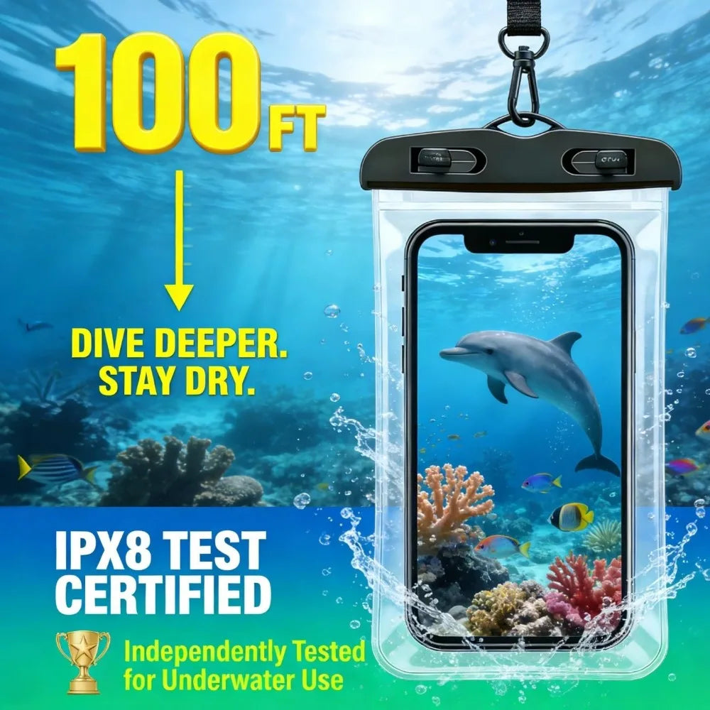 Waterproof Phone Pouch, IPX8 Waterproof Phone Case