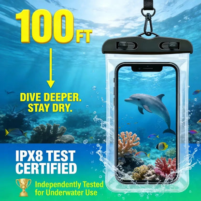 Waterproof Phone Pouch, IPX8 Waterproof Phone Case