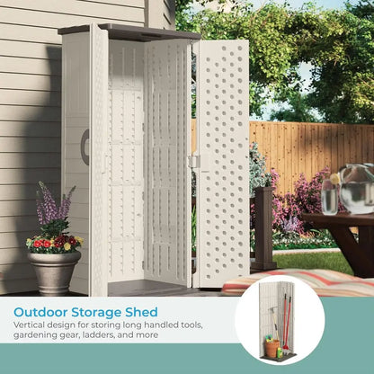 All-Weather Outdoor Storage Shed - Vanilla