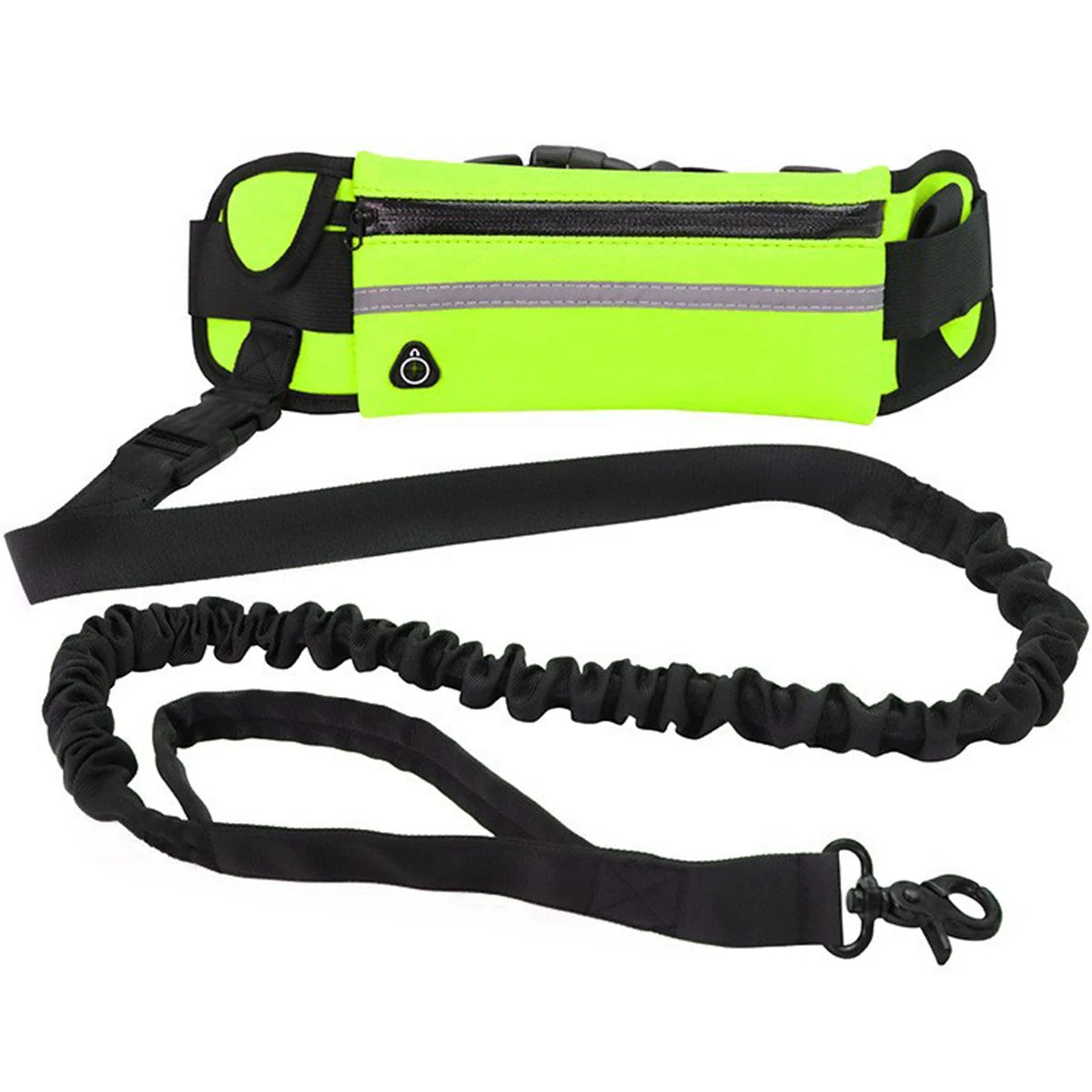 Hands Free Reflective Dog Leash Waist Bag Retractable