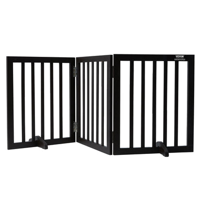 Free Standing Dog Gate 3 Panels Foldable