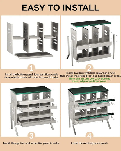 Metal Chicken Coop Nesting Box Roll Out Egg