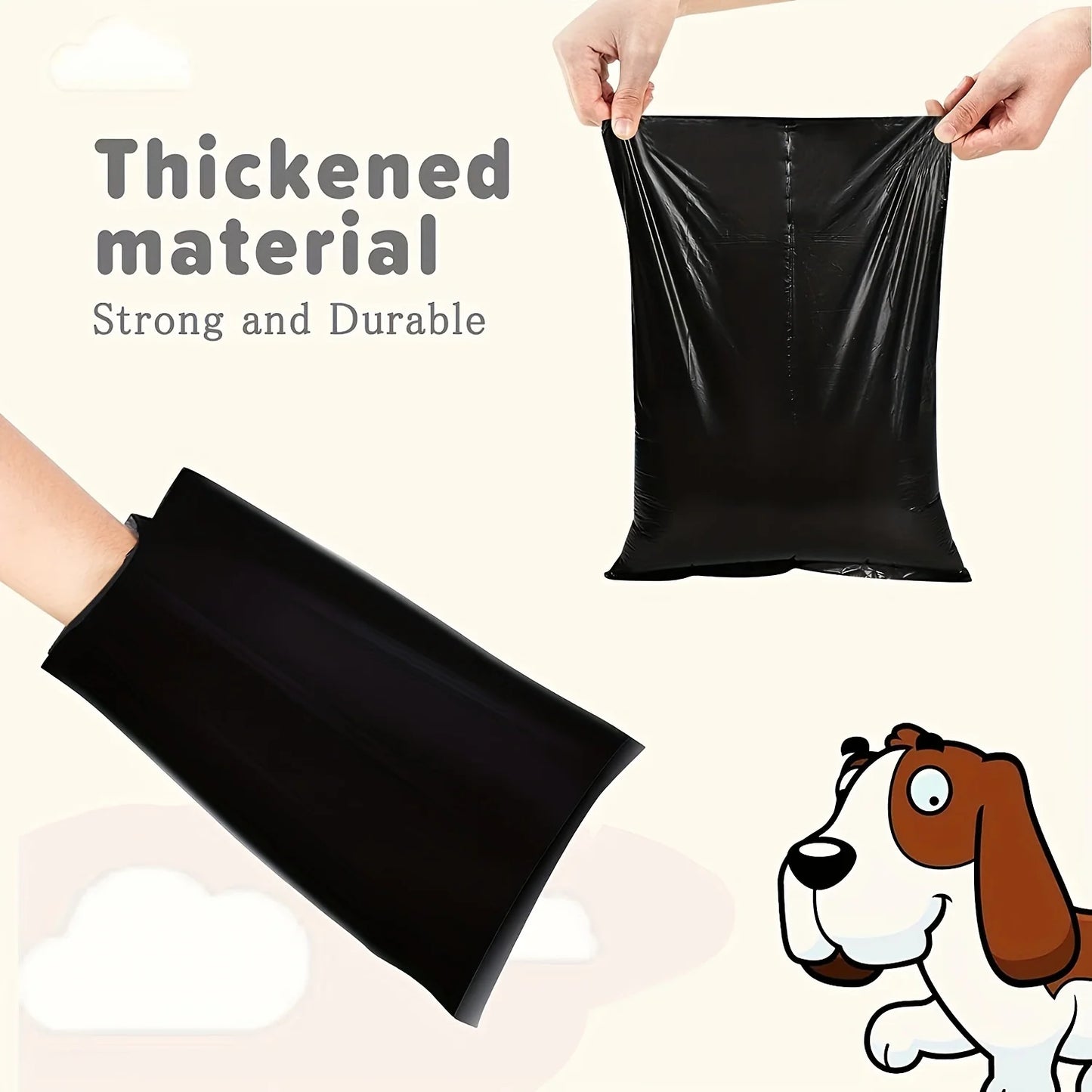 300/1500pcs Dog Poop Bags, Durable Leak Proof