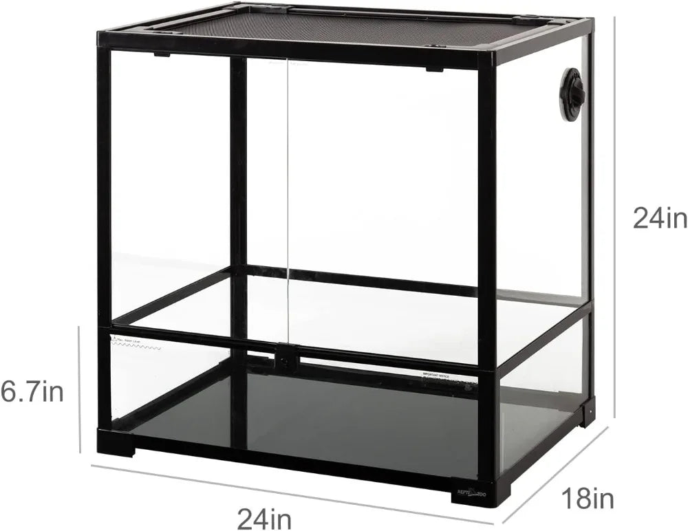 45 Gallon Glass Reptile Terrarium 24"x18"x24"