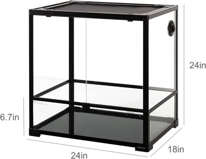 45 Gallon Glass Reptile Terrarium 24"x18"x24"
