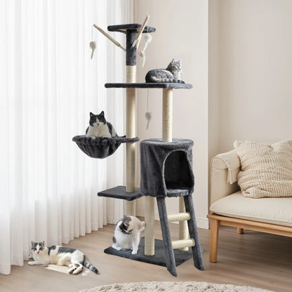 Cat Tower w/ Cozy Beds, House, Scratching Post
