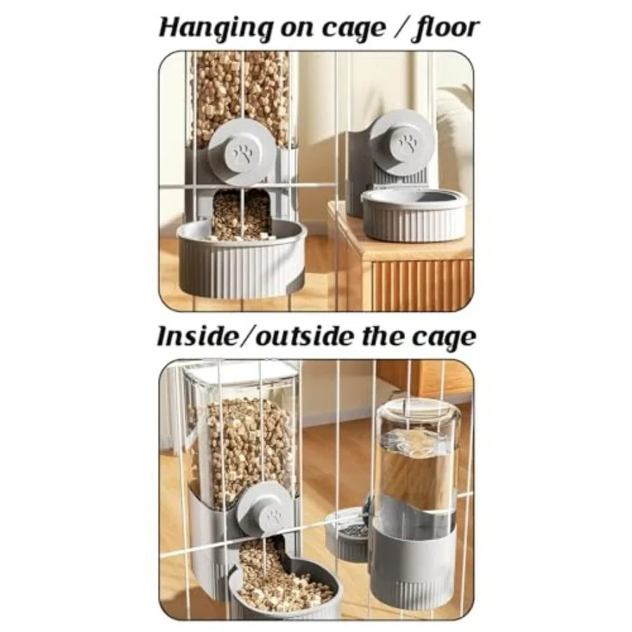 Automatic Hanging Gravity Pet Feeder and Water Dispenser