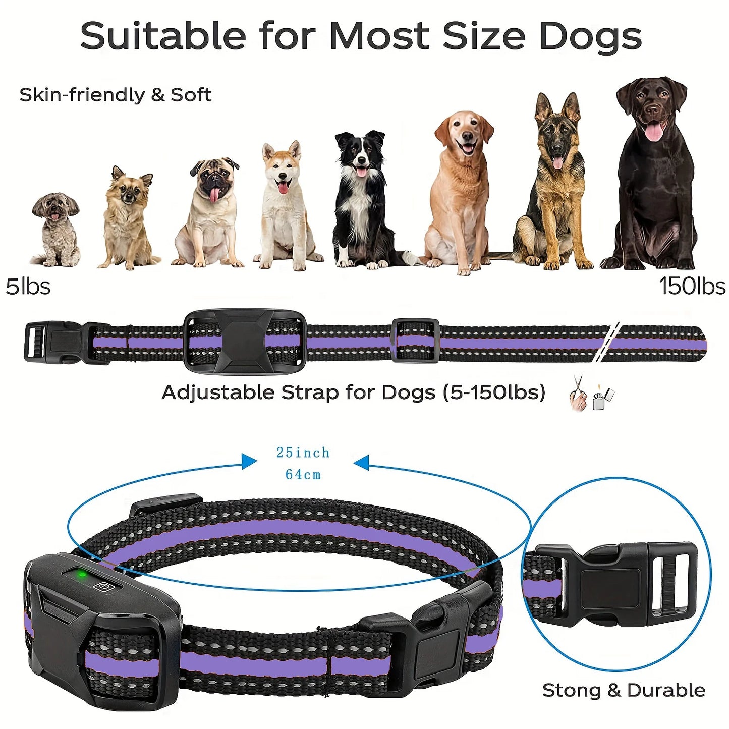 Electric Dog Training Collar Remote Control 3300Ft