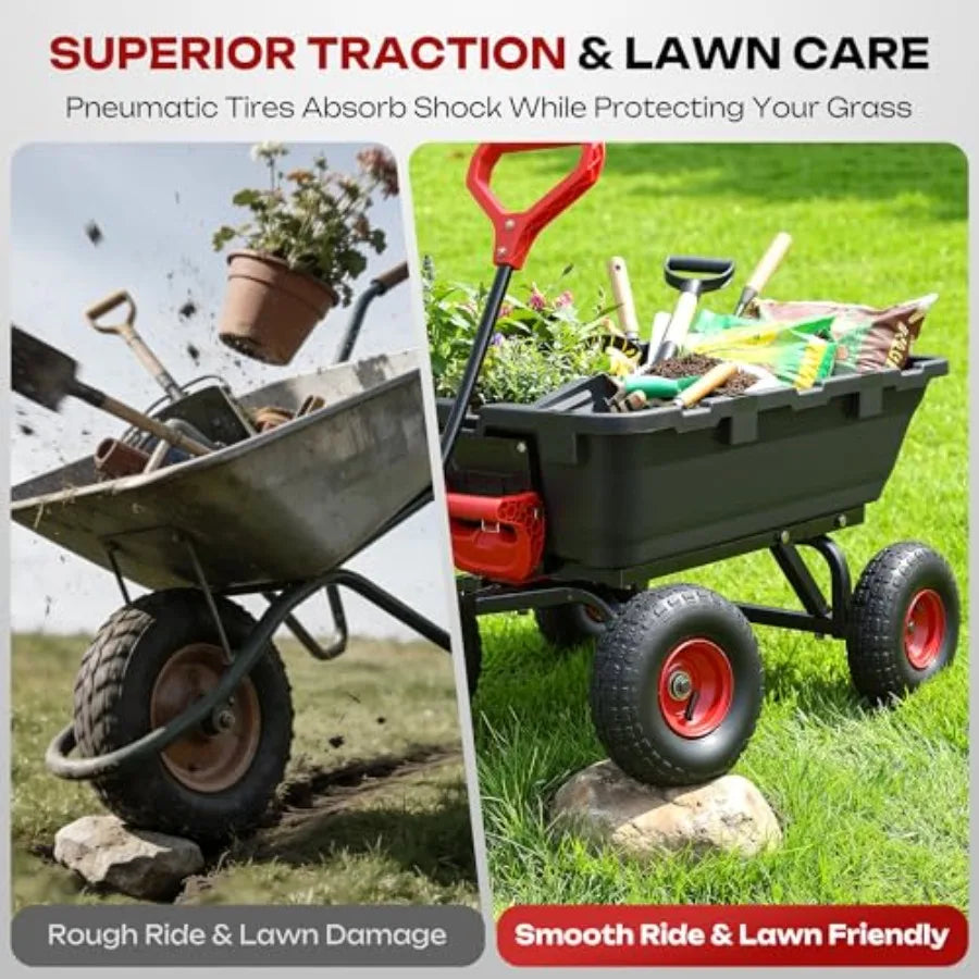 Dump Wagon Cart for Farm Use Steel Frame