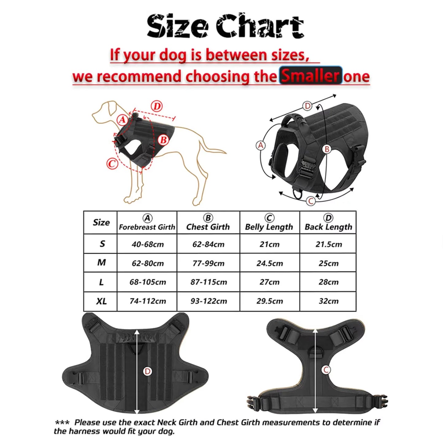 Tactical Dog Harness Collar And Leash Set