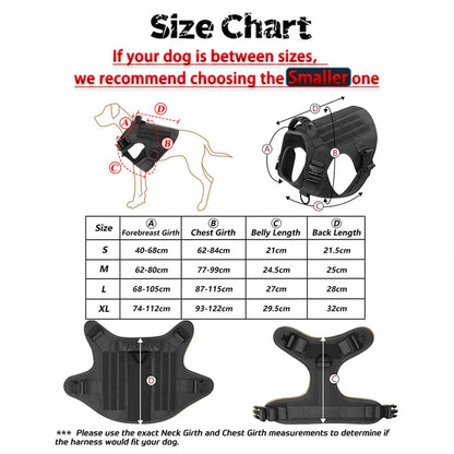 Tactical Dog Harness Collar And Leash Set