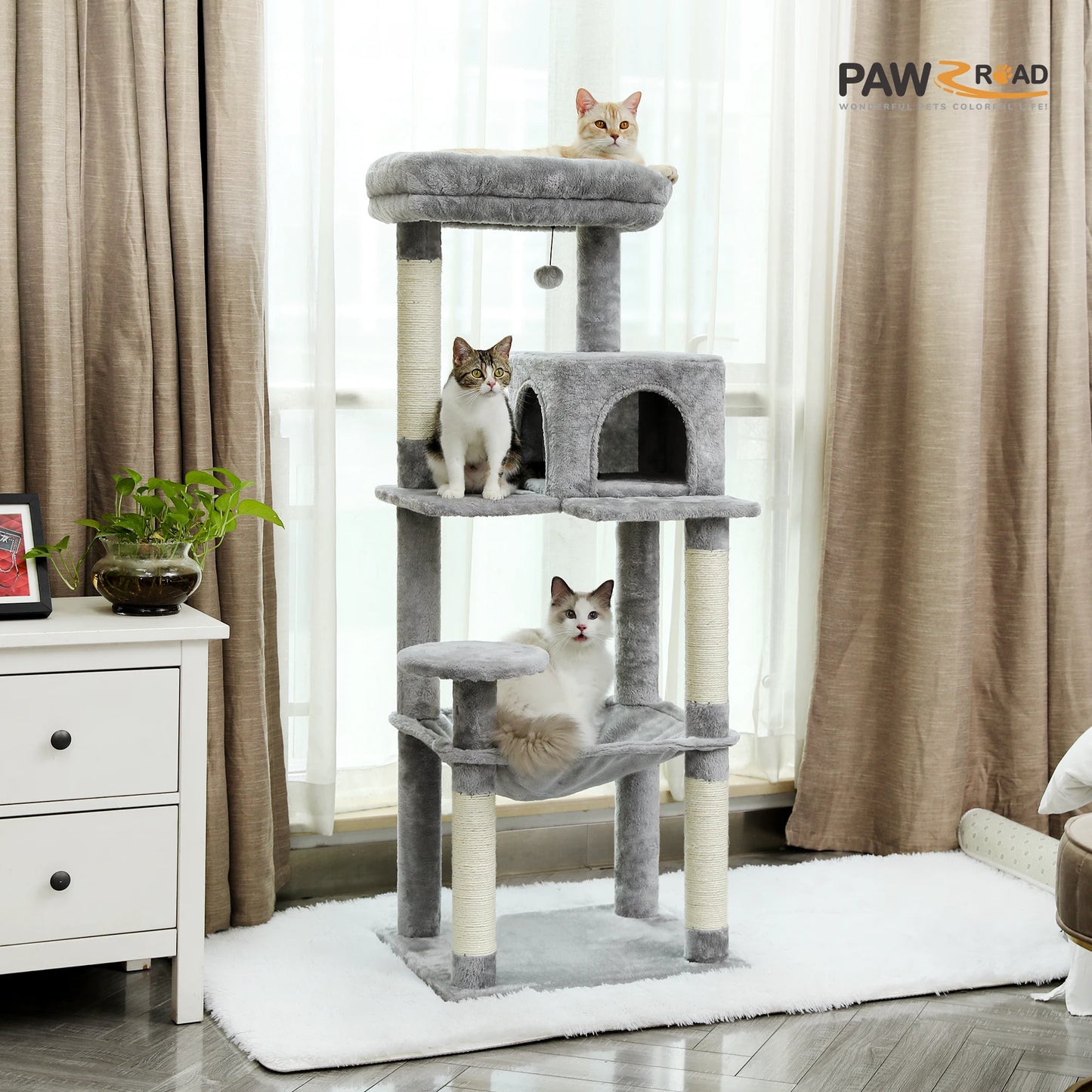 Cat Tree Indoor Tower for Large Cats