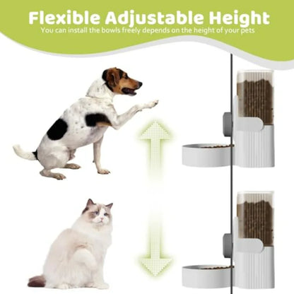 Hanging Cage Automatic Small Pet Food Bowl Water Bottle Dispenser,