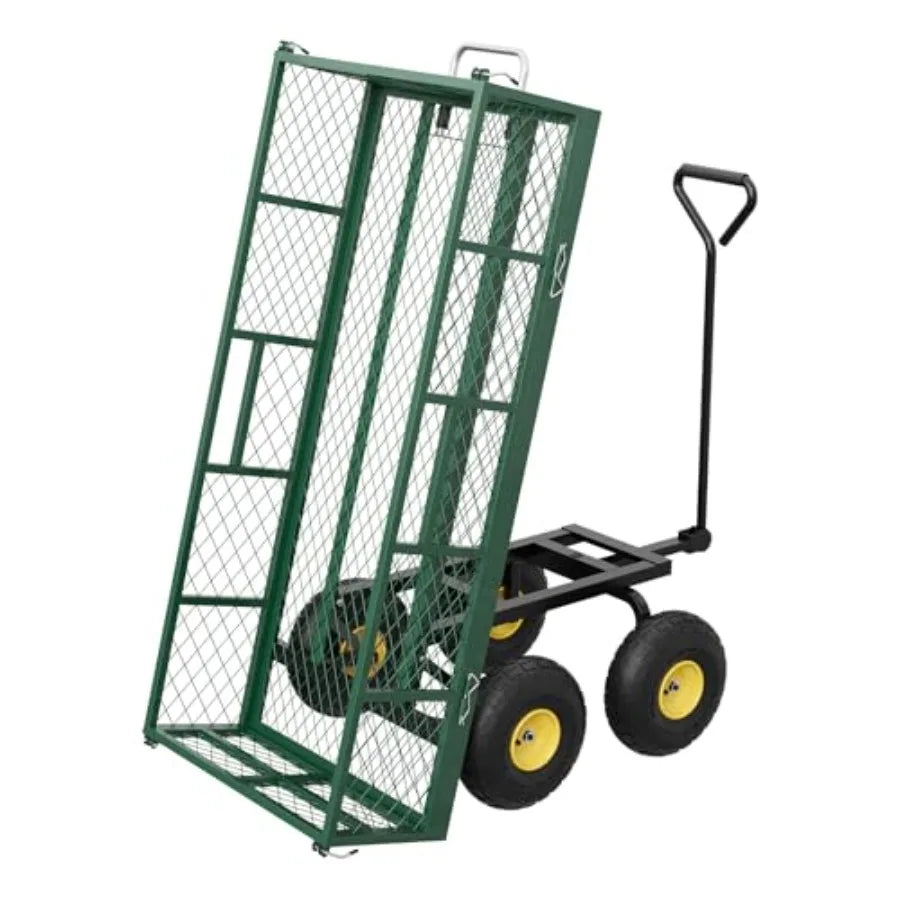 Garden dump cart for backyard and farm