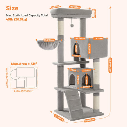 Cat Tree Tower with condo, House, Perch, Hammock,
