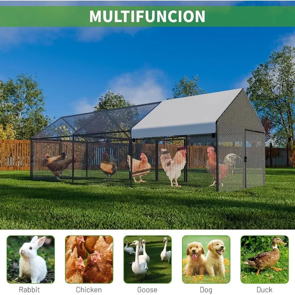 Portable Walk-in Chicken Coop, 79x40x40 inches
