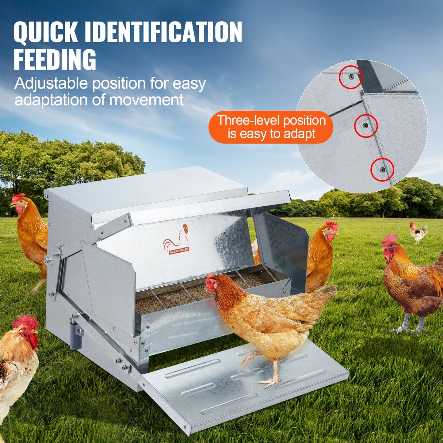 Automatic Chicken Feeder 25 lbs 10 Chickens for 11 Days