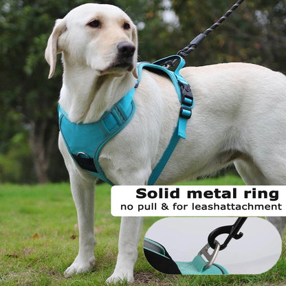 Dog Harness with Air tag Holder and Leash