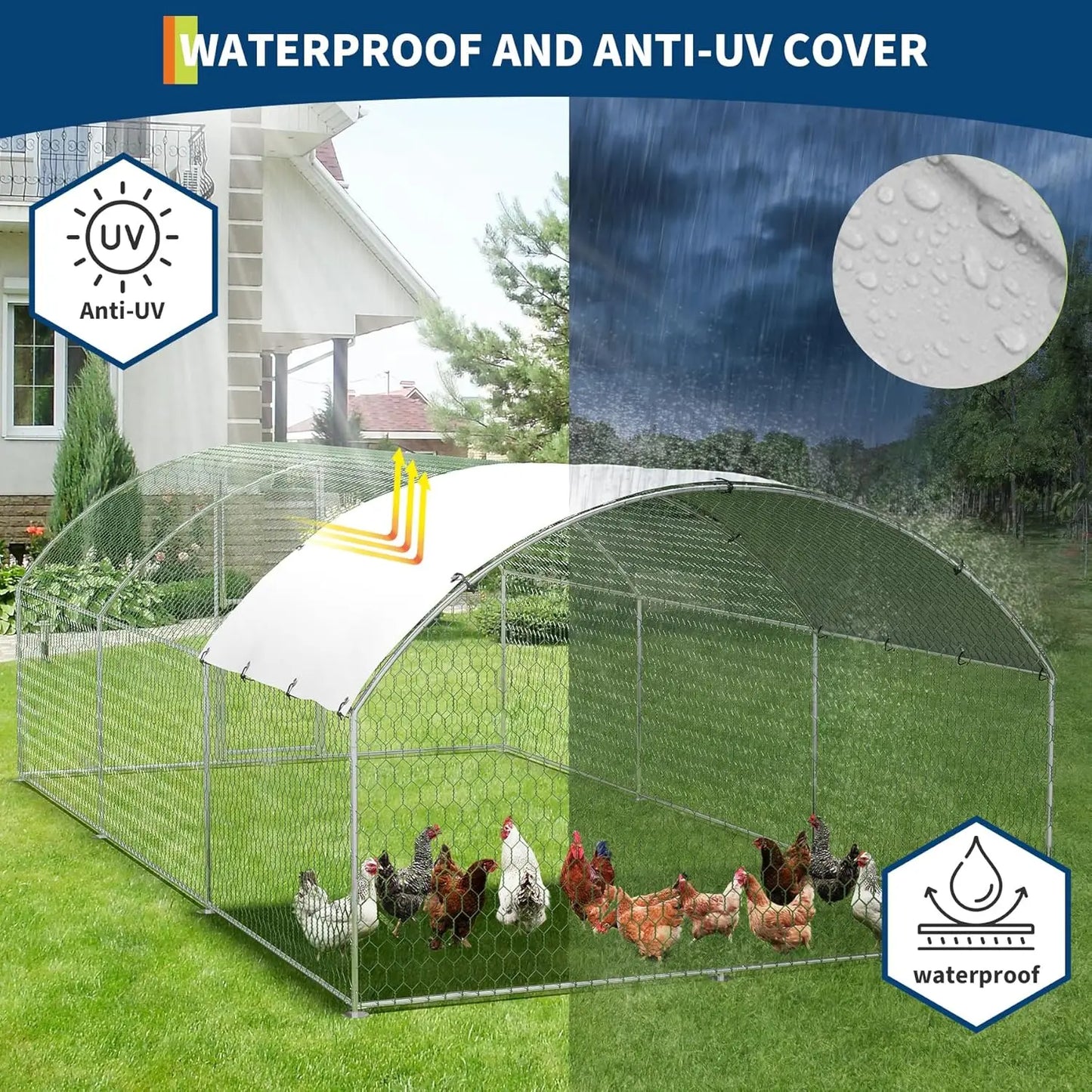 Large Metal Chicken Coop