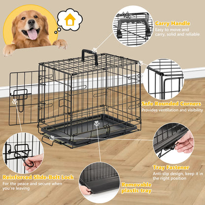 18 Inch Single Door Dog Crate Metal Pet Kennel