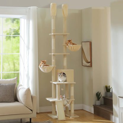 Cactus Cat Tree Floor to Ceiling Tower 7 Tiers
